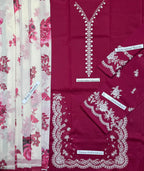 Zara - Premium Unstitched - Embroidered Lawn 3pc Suit