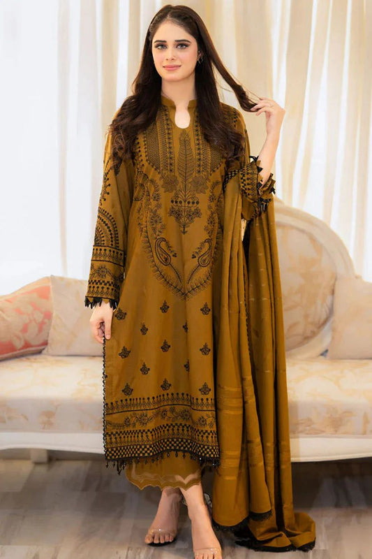 Libaas Unstitched - Embroidered Lawn 3pc Suit
