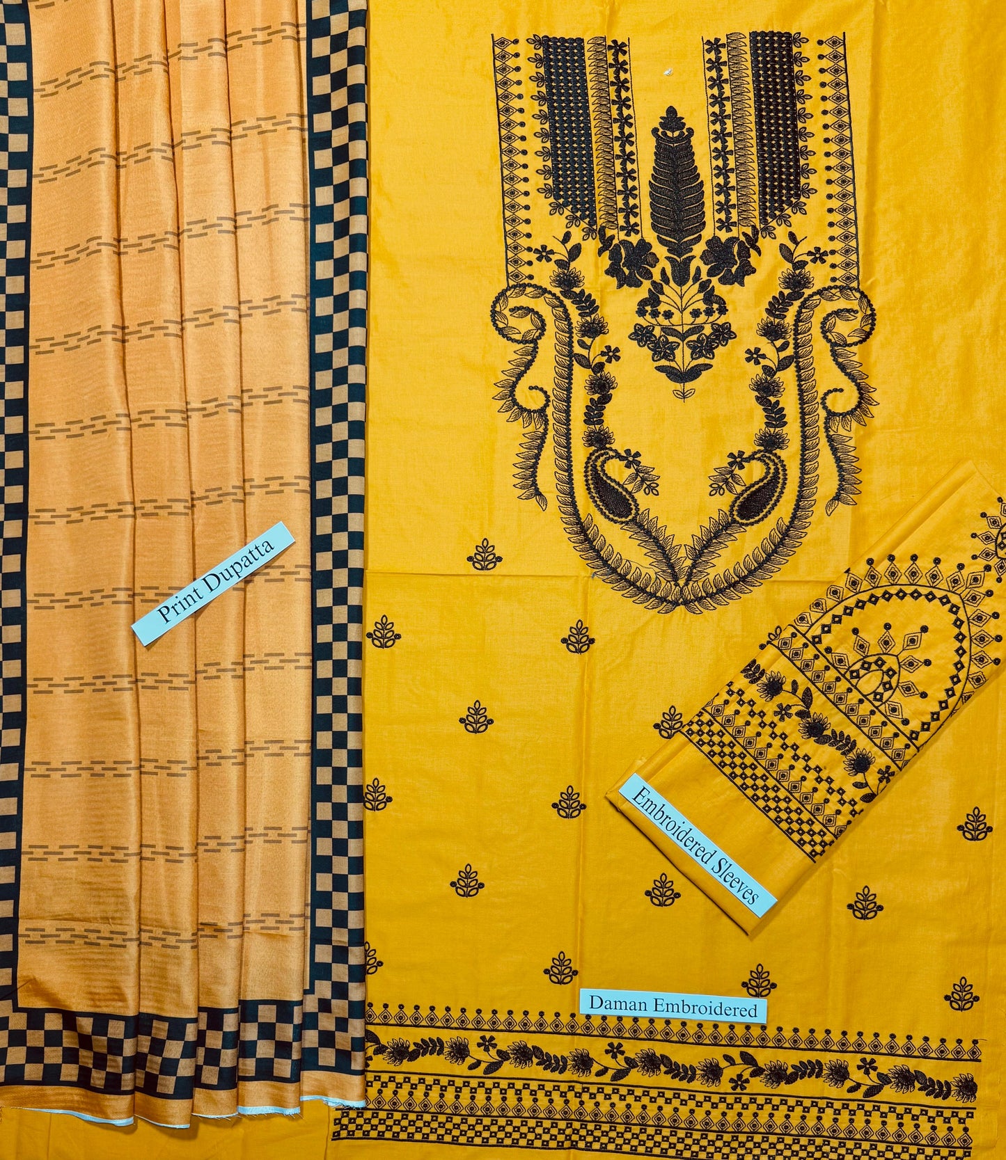 Libaas Unstitched - Embroidered Lawn 3pc Suit
