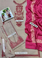 Baroque - Premium Unstitched - Embroidered Lawn 3pc Suit