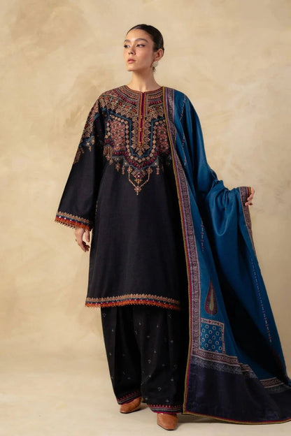Zara - Premium Unstitched - Embroidered Lawn 3pc Suit