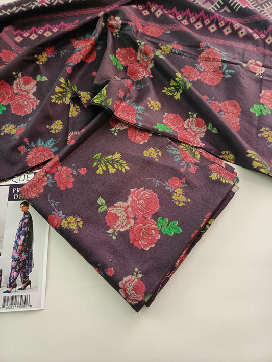 Unstitched - Dhanak 3pc Printed Suit
