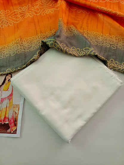 Unstitched - Dhanak 3pc Embroidered Suit