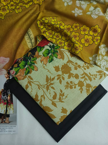 Unstitched - Lawn 3pc Printed Suit