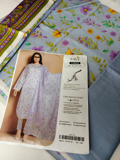Unstitched - Lawn 3pc Printed Suit