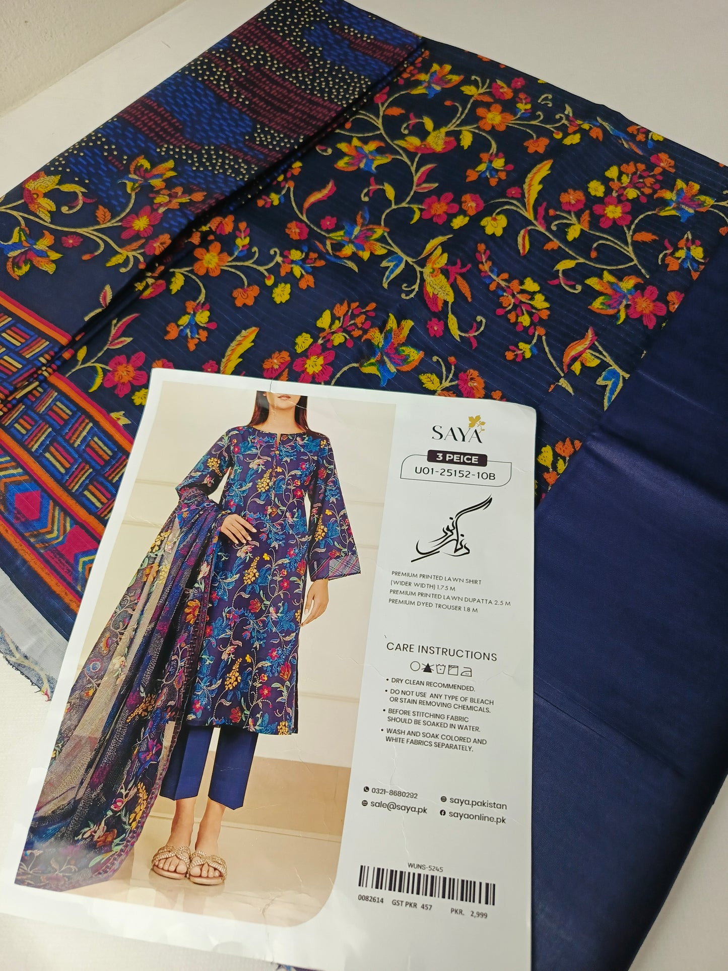 Unstitched - Lawn 3pc Printed Suit