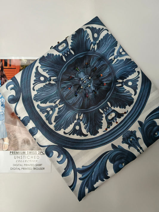 Unstitched - Swiss Silk 2pc Printed Suit