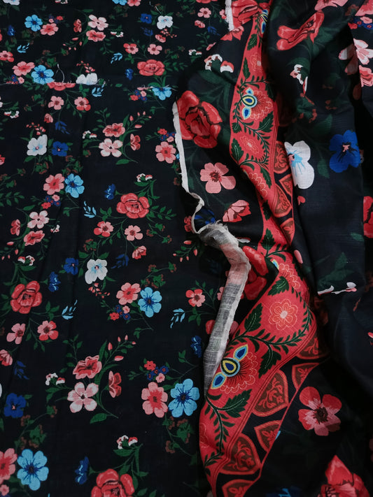 Unstitched - Khaddar 3pc Printed Suit