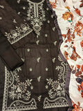 Unstitched - Dhanak 3pc Embroidered Suit