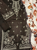 Unstitched - Dhanak 3pc Embroidered Suit