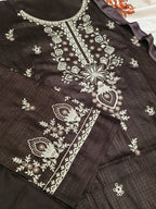 Unstitched - Dhanak 3pc Embroidered Suit