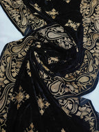 Ari Work Micro Velvet Shawl - Black