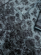 Unstitched - Khaddar 3pc Embroidered Suit