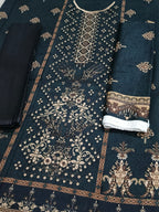 Unstitched - Khaddar 3pc Embroidered Suit