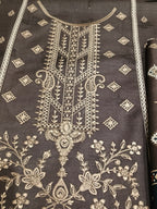 Unstitched - Khaddar 3pc Embroidered Suit