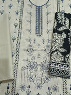Unstitched - Khaddar 3pc Embroidered Suit