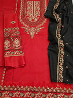 Unstitched - Dhanak 3pc Embroidered Suit