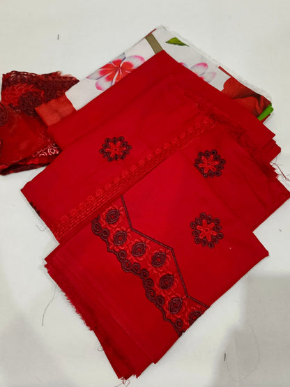 Unstitched - Dhanak 3pc Fully Embroidered Suit