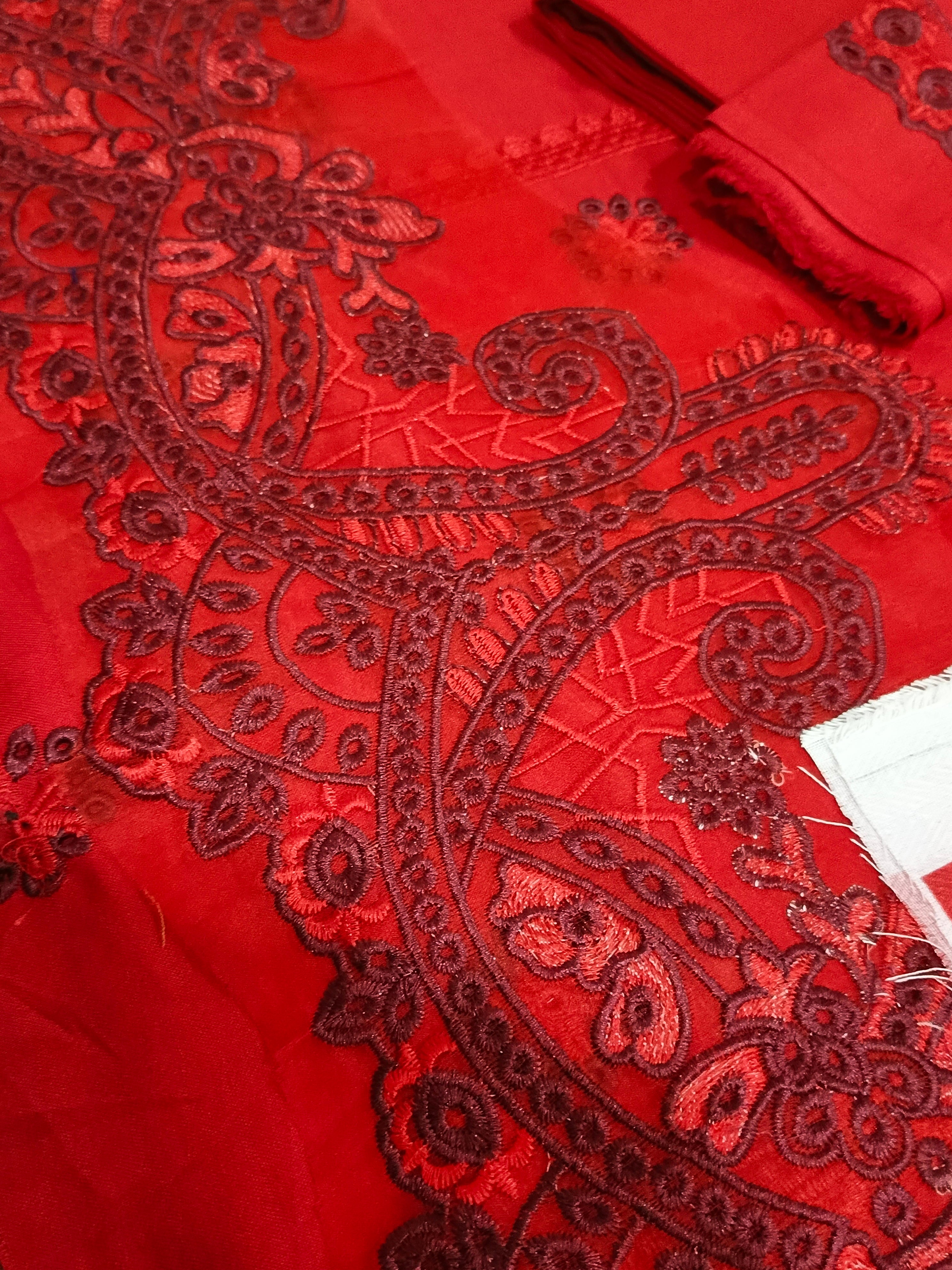 Unstitched - Dhanak 3pc Fully Embroidered Suit