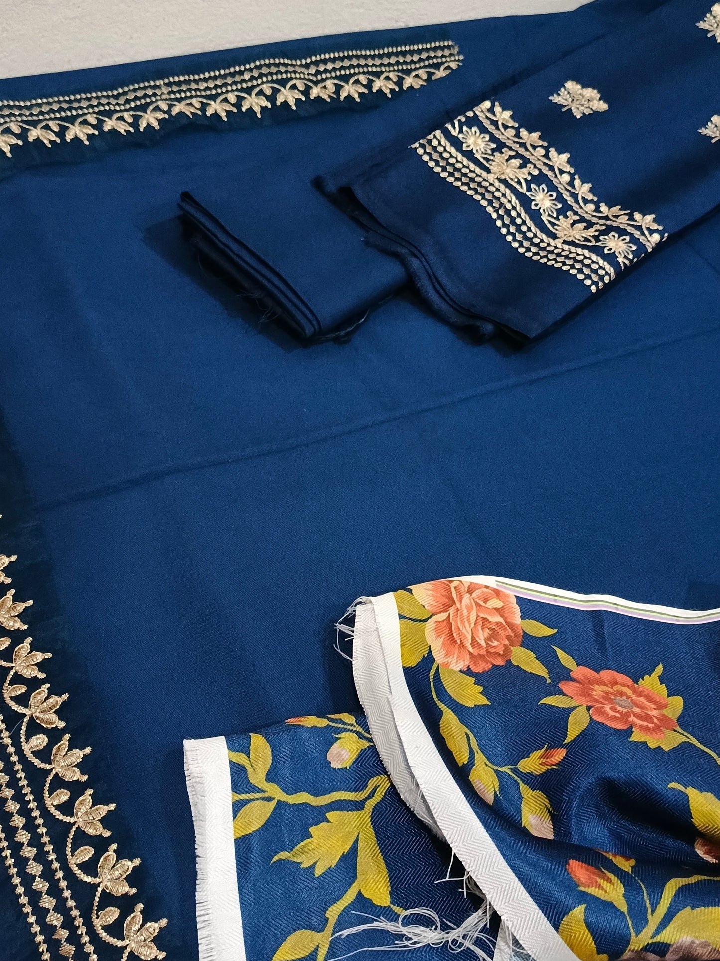 Twilight Bloom – Dhanak 3pc Embroidered Suit