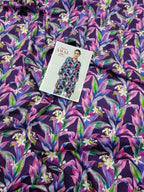 Abstract Floral Printed All-Over Chamki Linen 2-Piece Suit