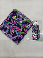 Abstract Floral Printed All-Over Chamki Linen 2-Piece Suit