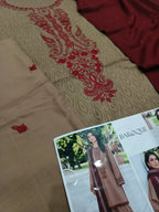 Unstitched - Dhanak 3pc Embroidered Suit