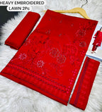 ZARYSH - Unstitched - Lawn 2pc Embroidered Suit