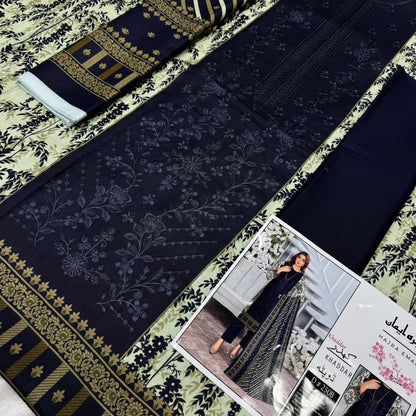 Unstitched - Khaddar 3pc Embroidered Suit