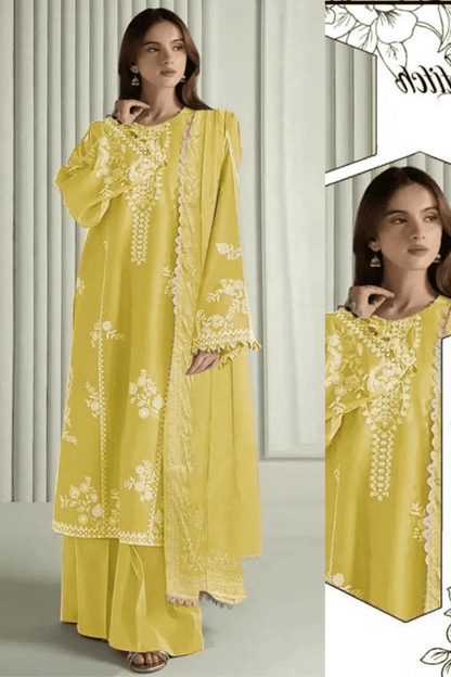 Cross Stitch - Premium Unstitched - Embroidered Lawn 3pc Suit