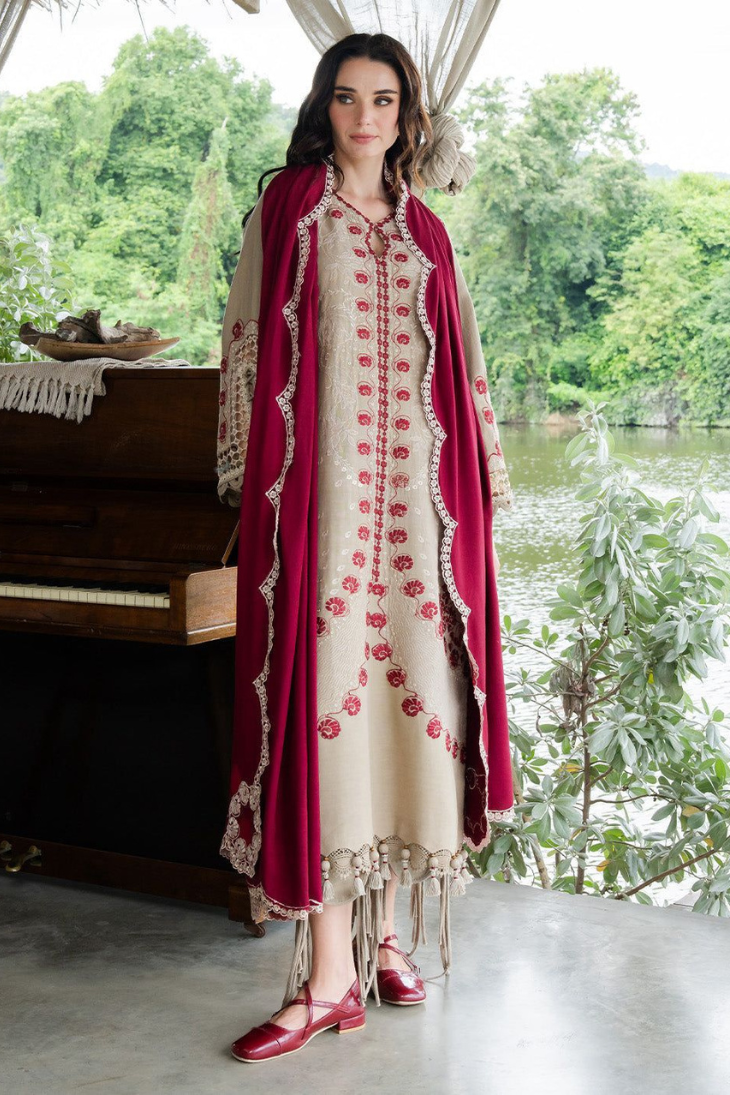 Aneelas - Premium Unstitched - Embroidered Lawn 3pc Suit