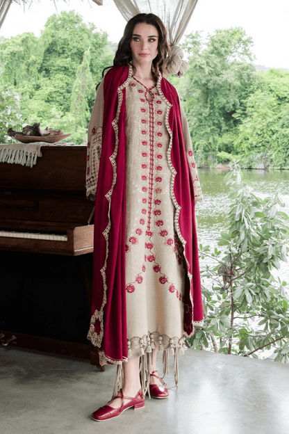 Aneelas - Premium Unstitched - Embroidered Lawn 3pc Suit