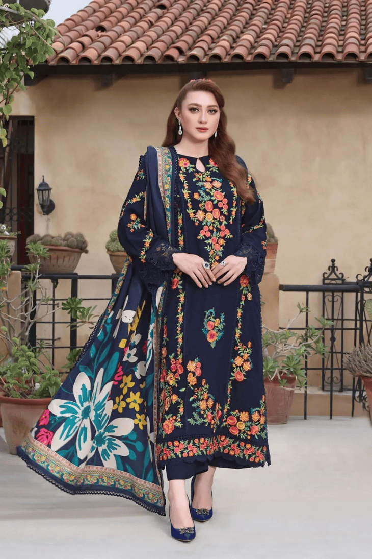Aneela's - Heavy Embroidered - Unstitched Lawn 3pc Suit