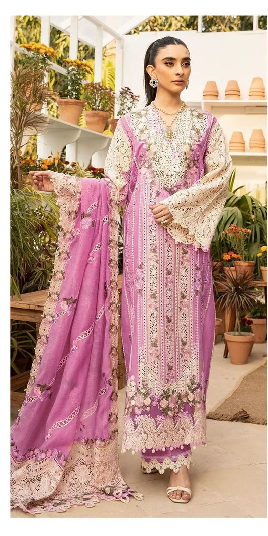 Elaf - Heavy Embroidered - Unstitched Lawn 3pc Suit