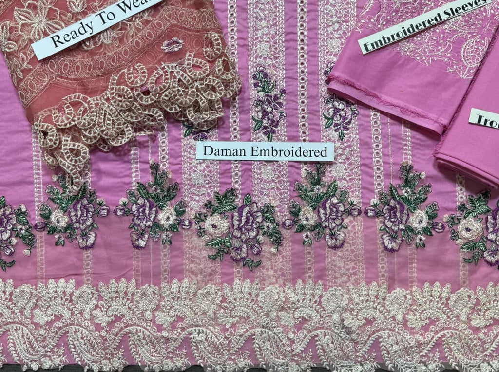 Elaf - Heavy Embroidered - Unstitched Lawn 3pc Suit