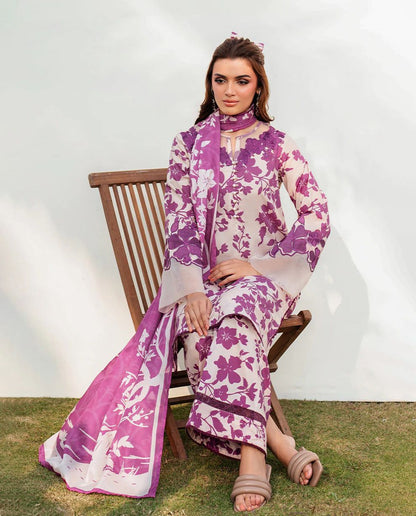 Unstitched - Linen 3pc Embroidered Suit