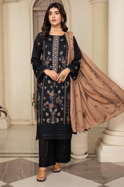 Unstitched - Dhanak 3pc Embroidered Suit