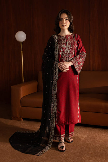 Unstitched - Dhanak 3pc Embroidered Suit