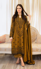 Unstitched - Dhanak 3pc Embroidered Suit