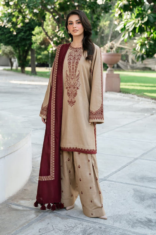 Unstitched - Dhanak 3pc Embroidered Suit