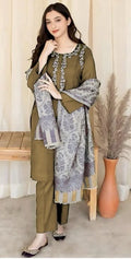 Unstitched - Dhanak 3pc Embroidered Suit