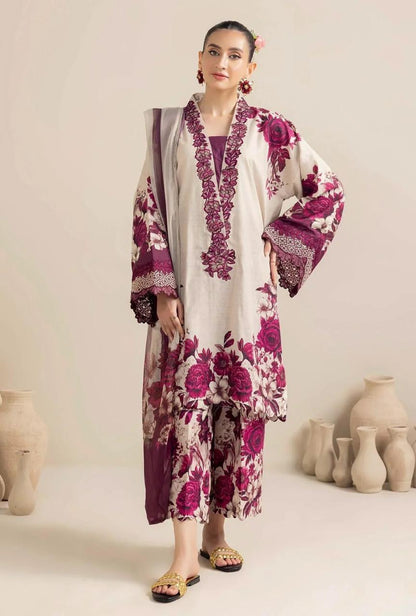 Unstitched - Doriya Linen 3pc Embroidered Suit