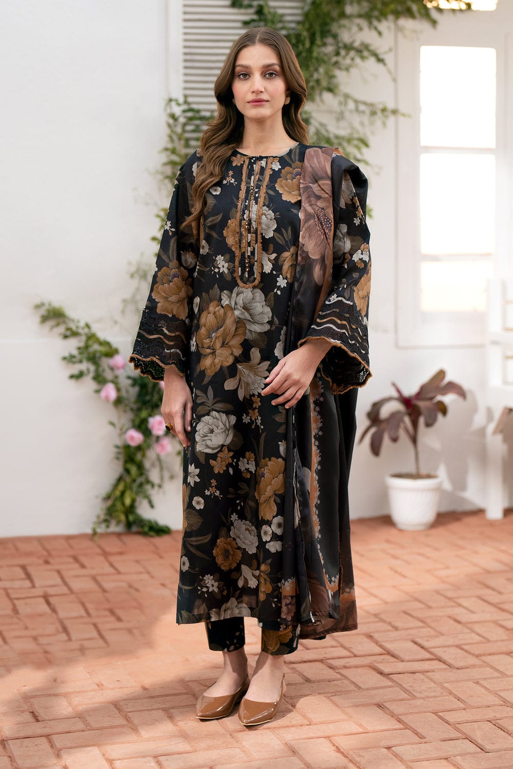 Unstitched - Doriya Linen 3pc Embroidered Suit