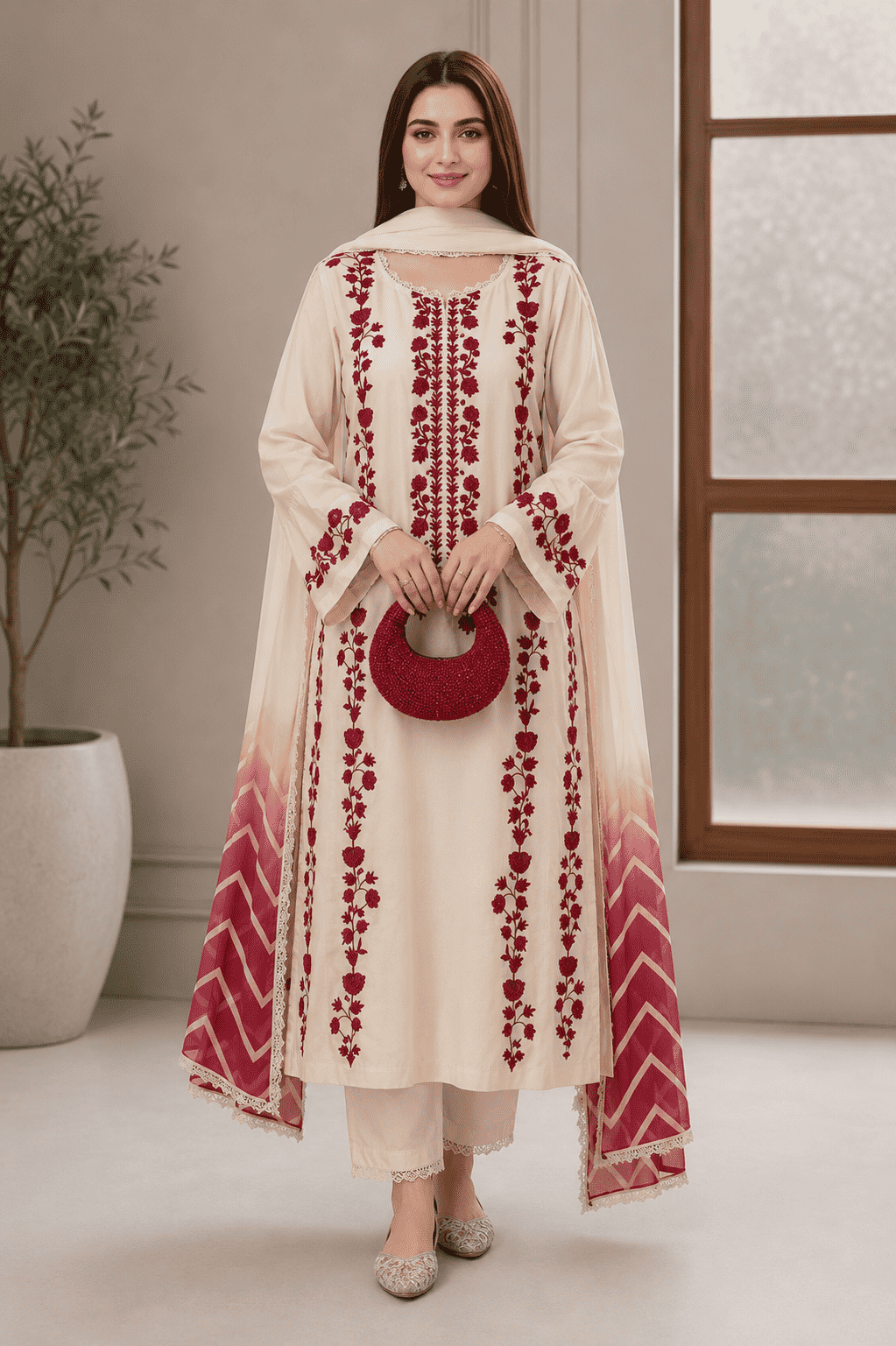 Alizeh - Premium Unstitched - Embroidered Lawn 3pc Suit
