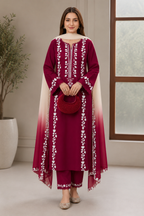 Alizeh - Premium Unstitched - Embroidered Lawn 3pc Suit