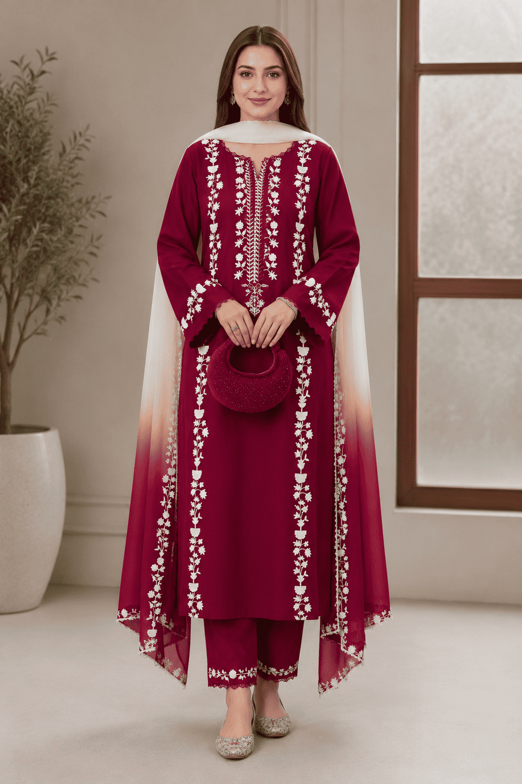 Alizeh - Premium Unstitched - Embroidered Lawn 3pc Suit