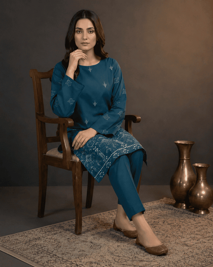 ZARYSH - Unstitched - Lawn 2pc Embroidered Suit
