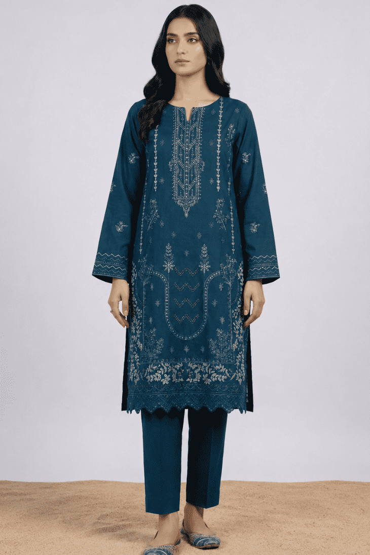 ZARYSH - Unstitched - Lawn 2pc Embroidered Suit