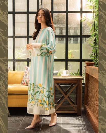 Unstitched - Silk 3pc Printed Suit