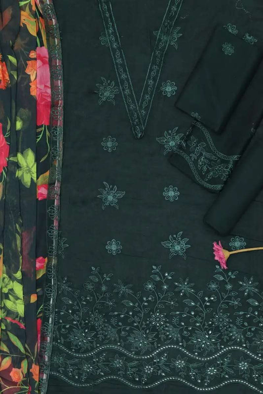 Farasha - Premium Unstitched - Embroidered Lawn 3pc Suit